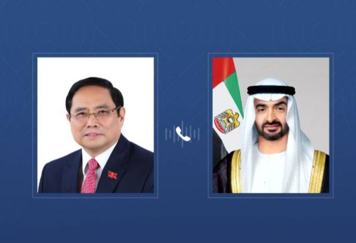 رئيس الدولة يتلقى اتصالاً هاتفياً من رئيس وزراء فيتنام أدان خلاله الاعتداءات الإيرانية على أراضي دولة الإمارات