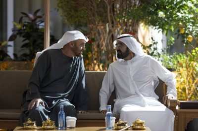 محمد بن زايد ومحمد بن راشد يبحثان شؤون الوطن خلال لقائهما في استراحة المرموم بدبي