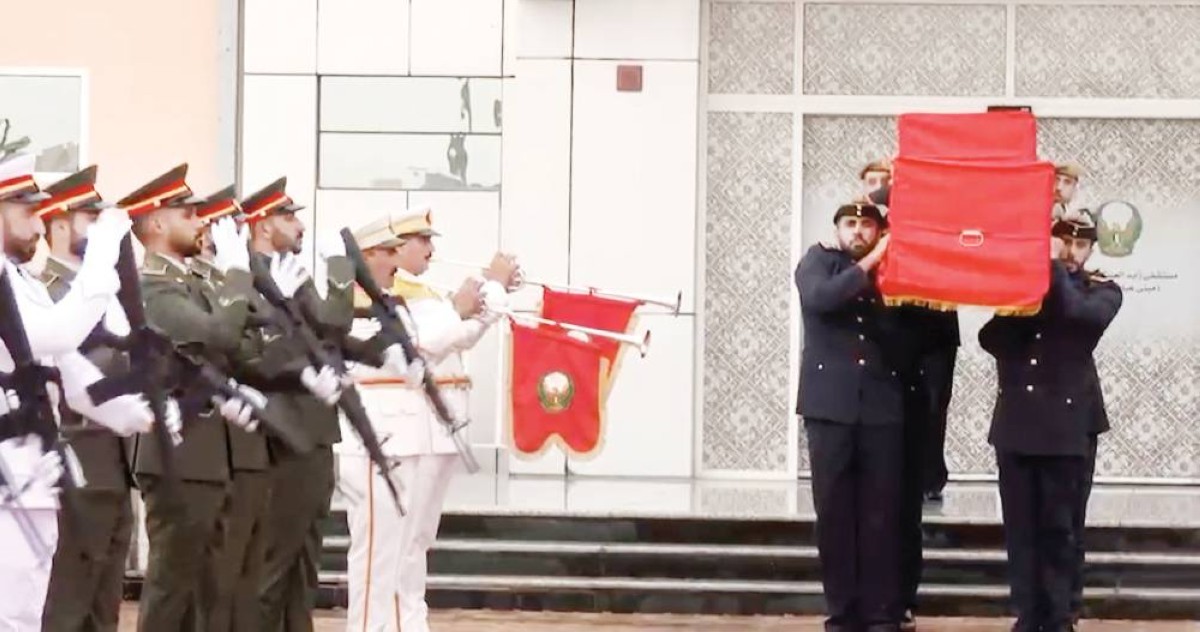 جانب من مراسم الجنازة العسكرية لشهيدَي الوطن