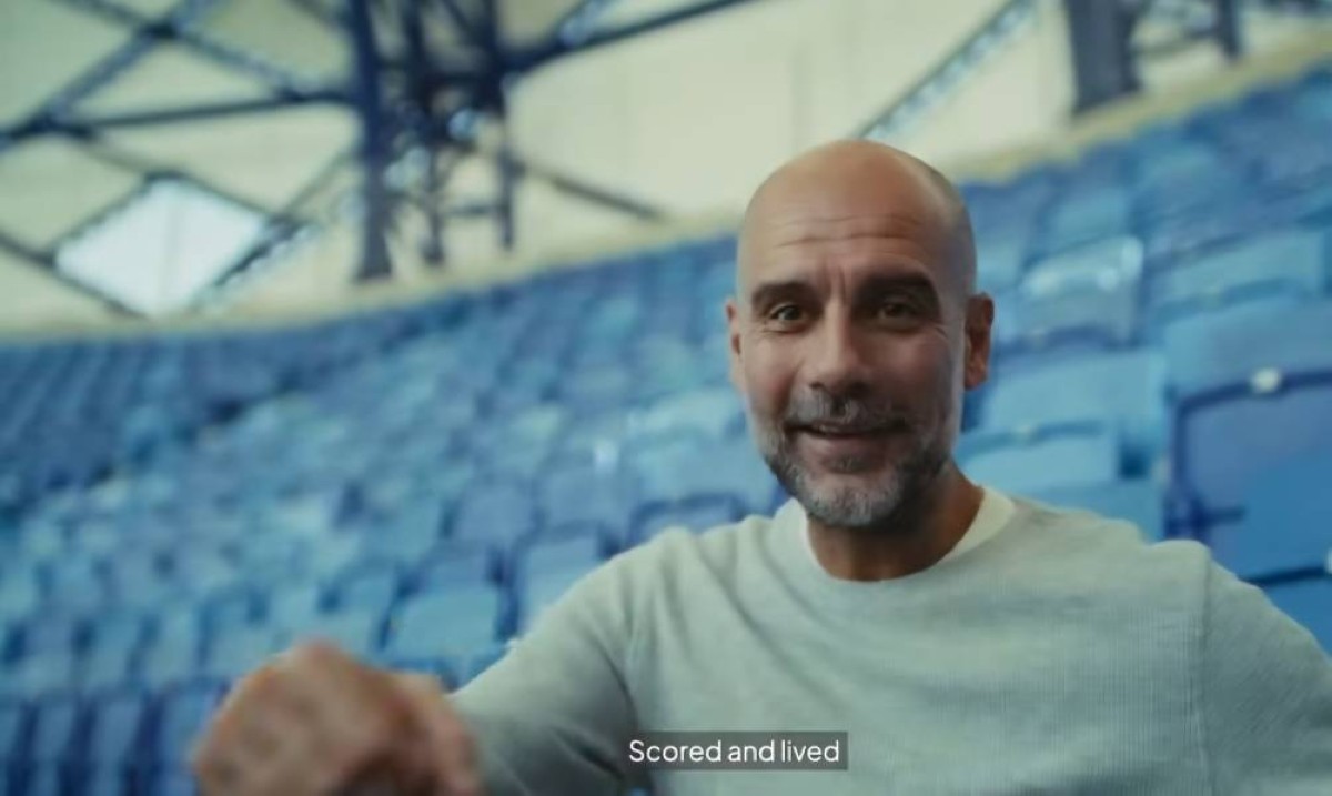 غوارديولا يصور إعلاناً في استاد آل مكتوم