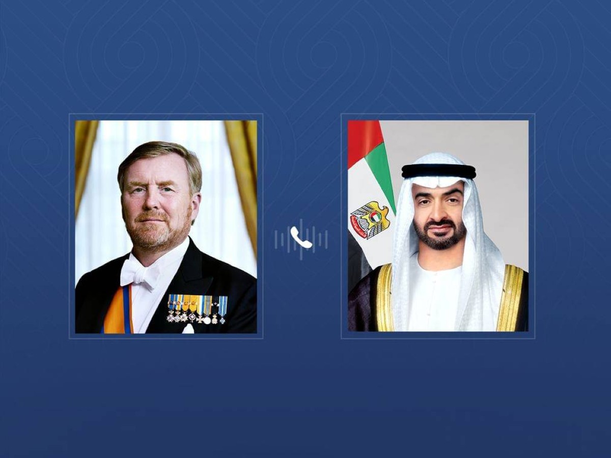 رئيس الدولة يبحث هاتفياً مع ملك هولندا تطورات المنطقة