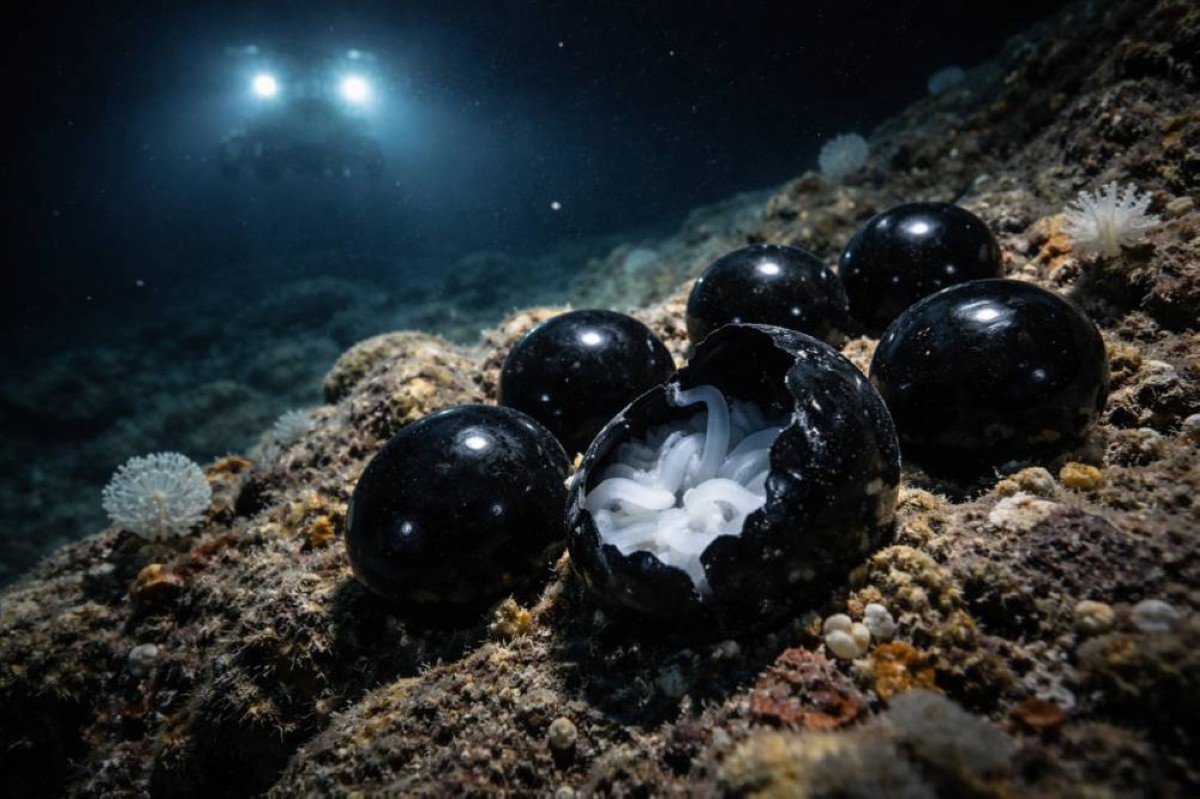 اكتشاف يحبس الأنفاس.. بيض أسود على عمق 6200 متر يخفي سراً صادماً