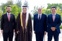 سعود بن صقر خلال استقباله السفراء