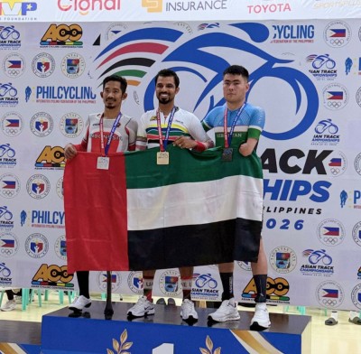 الإمارات ترفع رصيدها إلى 8 ميداليات في آسيوية دراجات المضمار لأصحاب الهمم