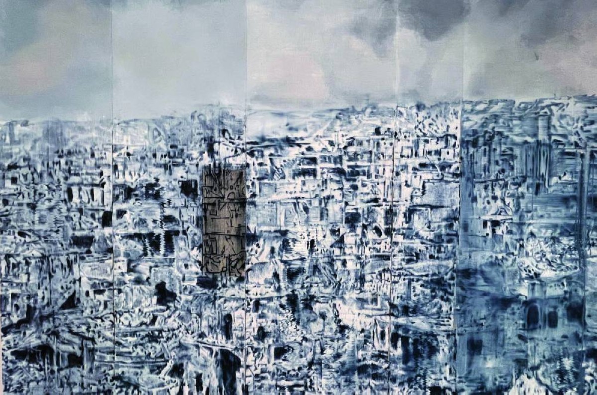 من أعمال الفنان في المعرض