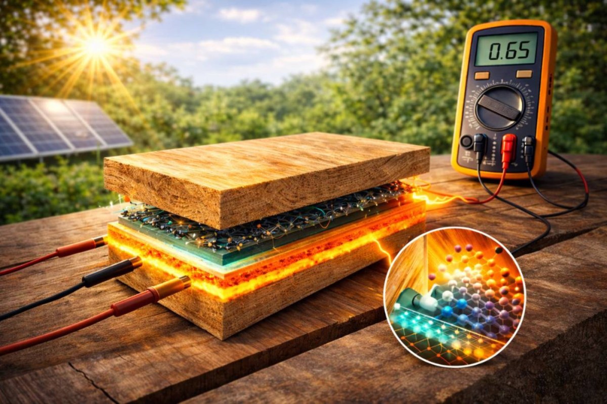 خشب خارق… يمتص الشمس ويولّد الكهرباء ليلاً ونهاراً