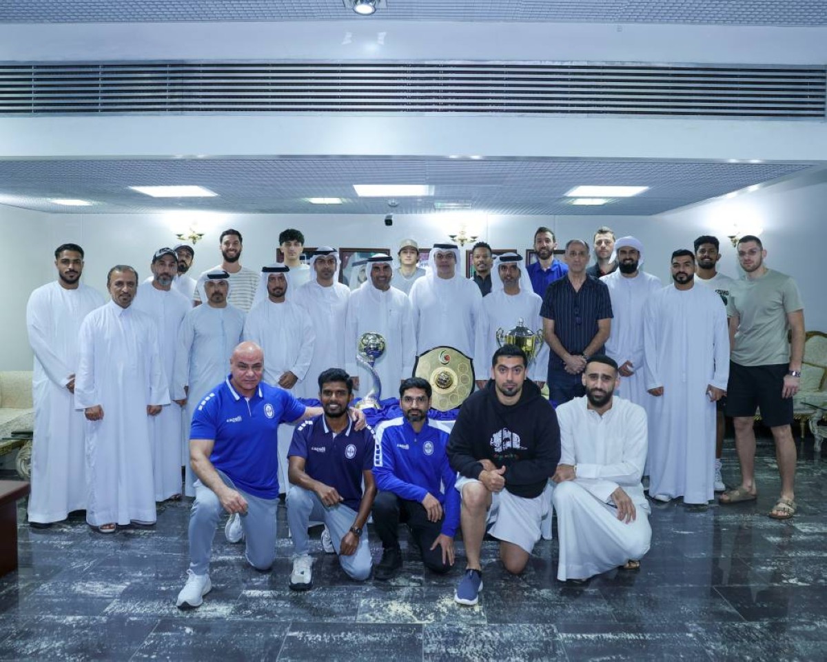 النصر يحتفي بأبطال ثنائية الكرة الطائرة