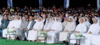 نهيان بن مبارك وعبدالرحمن العور وعفراء الصابري والحضور خلال الاحتفال