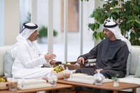 رئيس الدولة ورئيس مجلس الوزراء وزير خارجية قطر يبحثان  التعاون والعمل المشترك بين البلدين