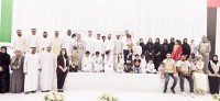 سالم القاسمي وعزة سليمان خلال تكريم مرضى الثلاسيميا