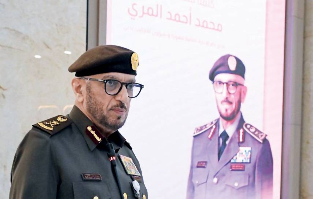 محمد المري متحدثاً خلال الحفل