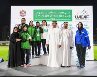25 ميدالية للاعبي «نادي الإمارات» لألعاب القوى ببطولة الإمارات