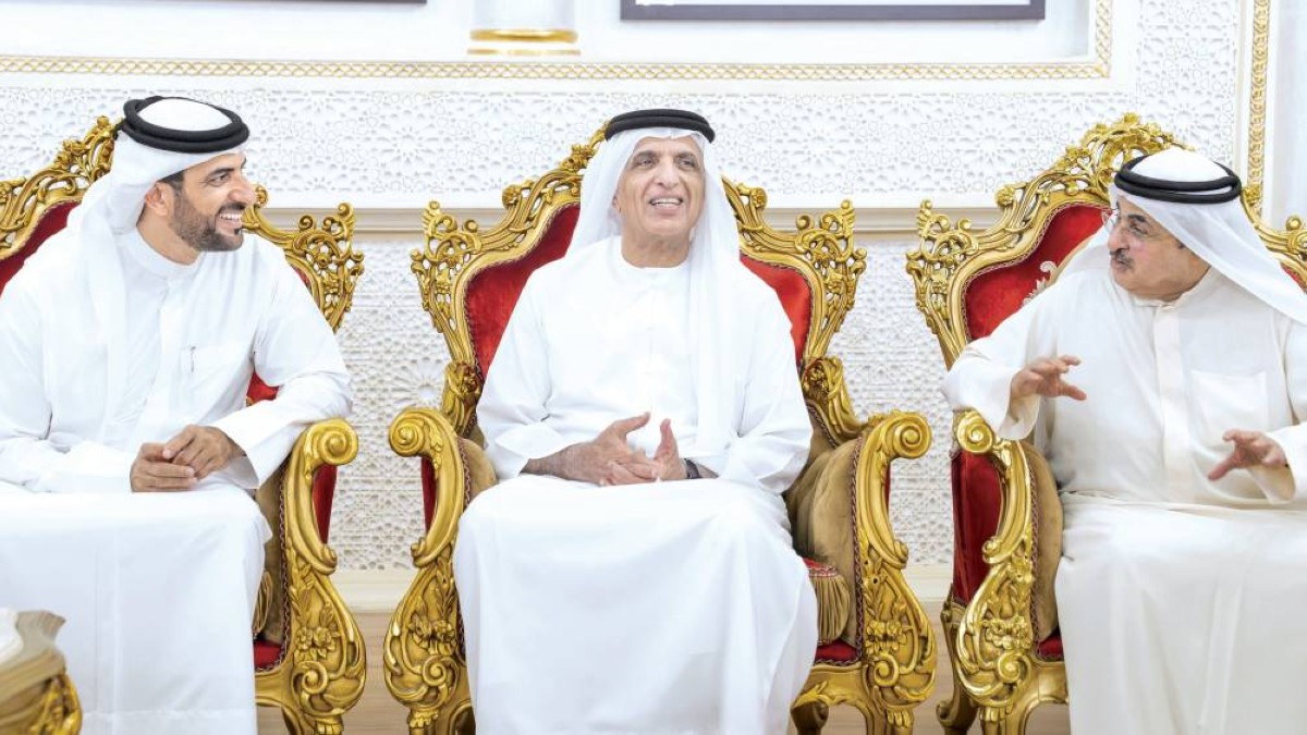 سعود بن صقر يشهد حفل عقد قران سالم بن سلطان القاسمي