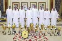 راشد بن حمدان يستقبل أبطال «العميد» المتوجين بـ25 بطولة في موسم استثنائي