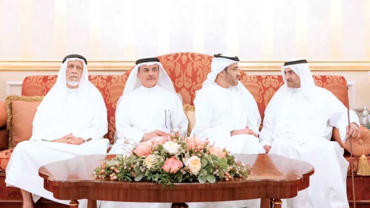  حمد الشرقي خلال استقبال أمين الأميري والحضور 