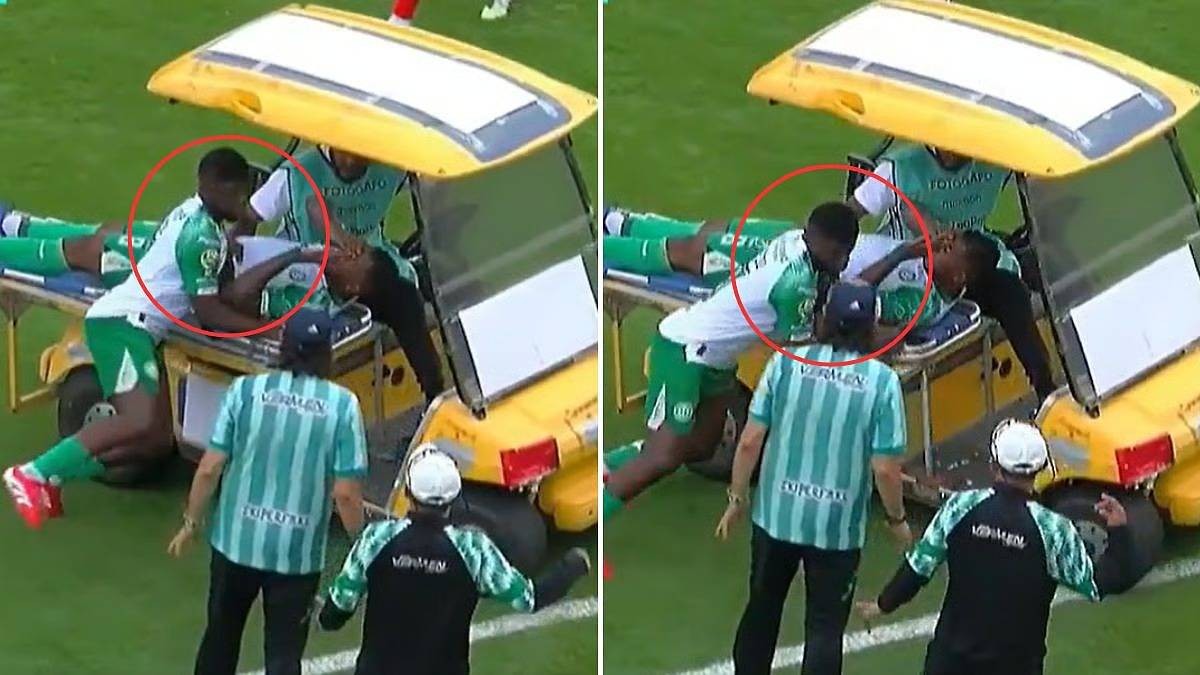 Emergency team knocks player down