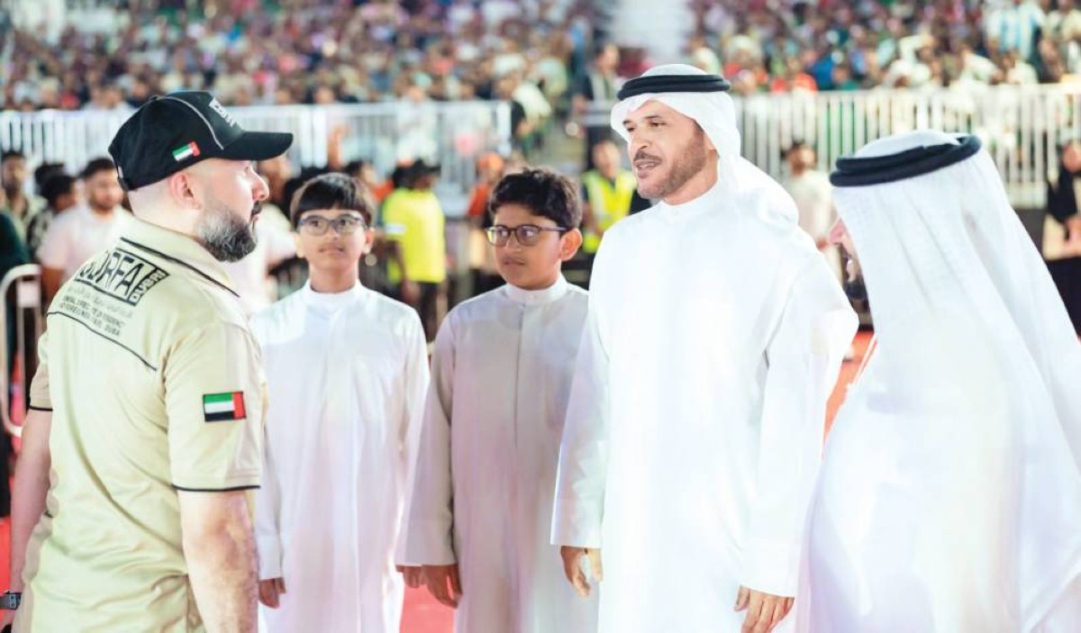 عبيد بن سرور خلال حضوره المبادرة