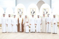 هزاع بن زايد خلال الحفل بحضور صقر غباش