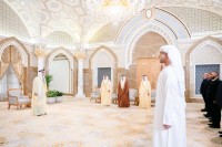 منصور بن زايد خلال أداء القضاة وأعضاء النيابة العامة الجدد اليمين بحضور يوسف العبري وعلي البلوشي وعلي الظاهري