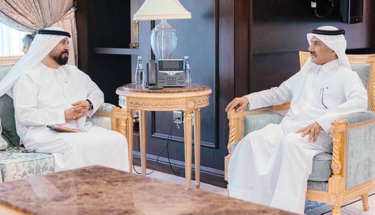 سعيد القمزي وأحمد الحمادي خلال اللقاء