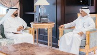 سعيد القمزي وأحمد الحمادي خلال اللقاء