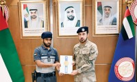 أحمد المهيري خلال تكريم مايد الزعابي