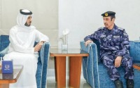زايد بن حمد وسلطان النعيمي خلال اللقاء