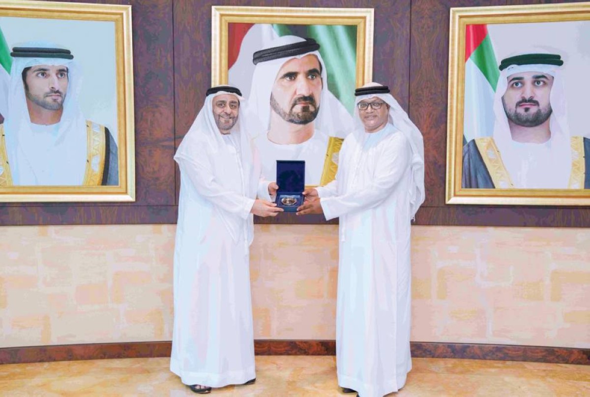منصور العور خلال لقائه أنور البارودي