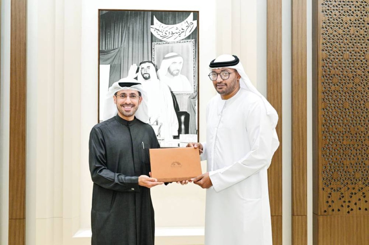 عمر النعيمي خلال تكريم الزميل موفق محمد