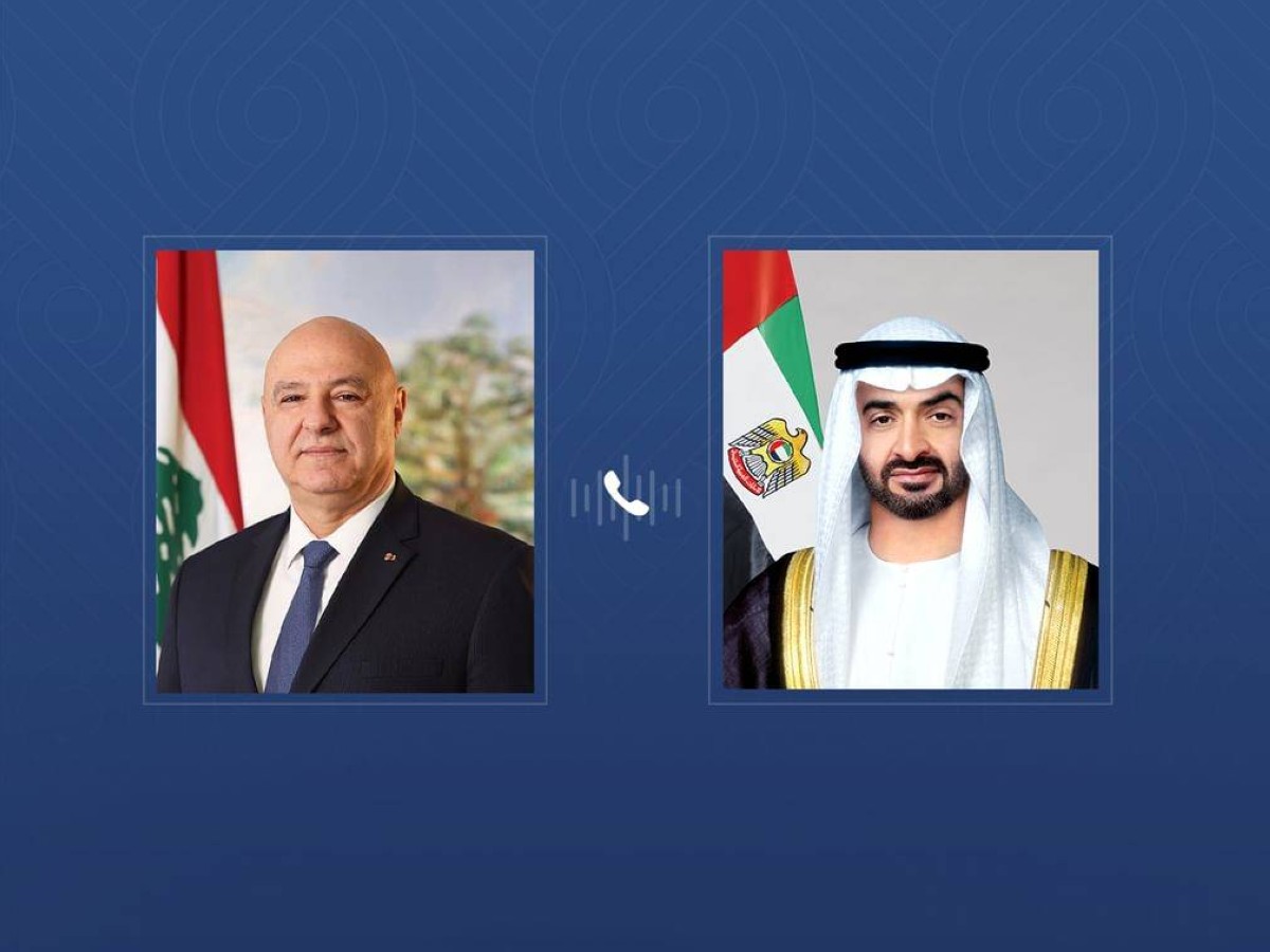 رئيس الدولة والرئيس اللبناني يبحثان هاتفياً علاقات البلدين والتطورات الإقليمية