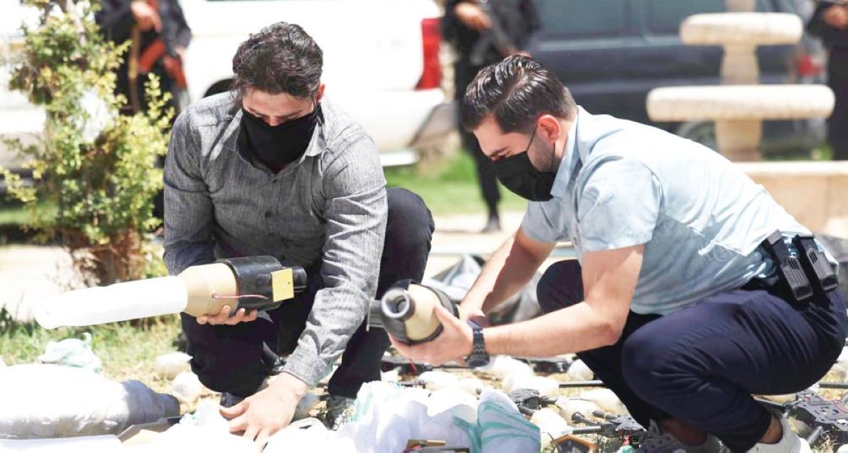 صورة نشرتها وزارة الداخلية السورية للأسلحة المهربة