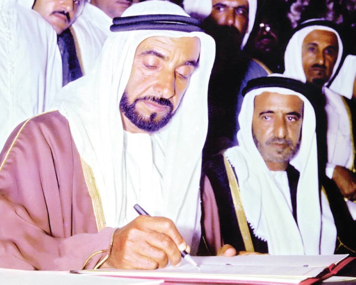  زايد بن سلطان وراشد بن سعيد.. جهود مباركة وإرادة صادقة انتجت وثيقة عهد الاتحاد 