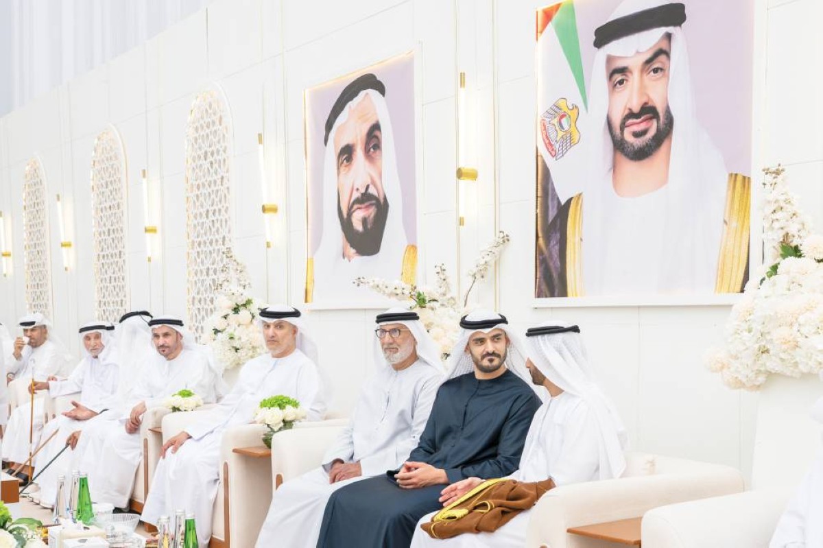 زايد بن محمد بن زايد خلال حفل الاستقبال