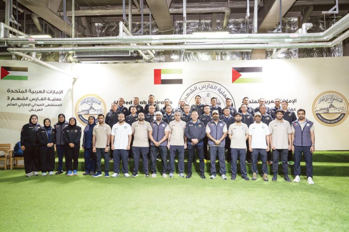 فريق طبي إندونيسي جديد ينضم للمستشفى الإماراتي العائم في العريش