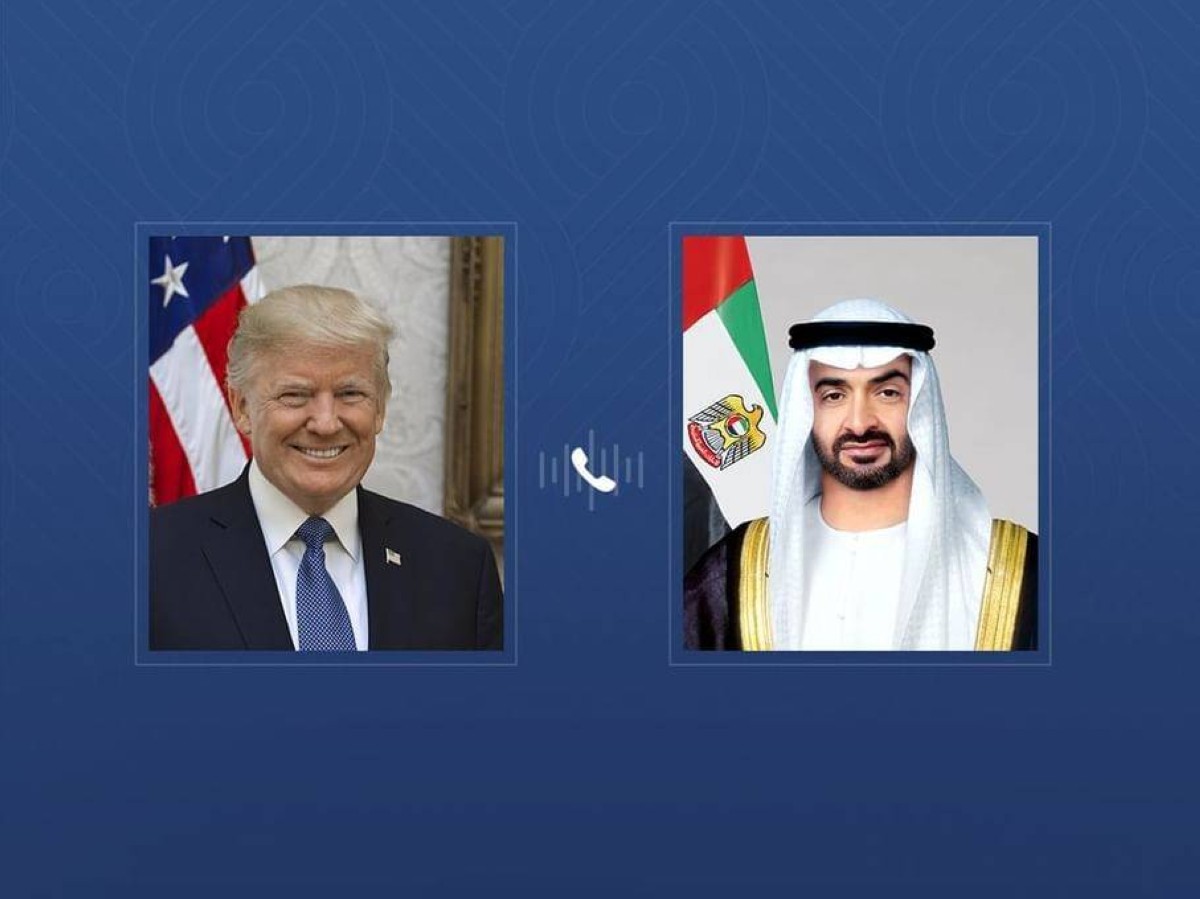 رئيس الدولة يتلقى اتصالاً هاتفياً من الرئيس الأمريكي
