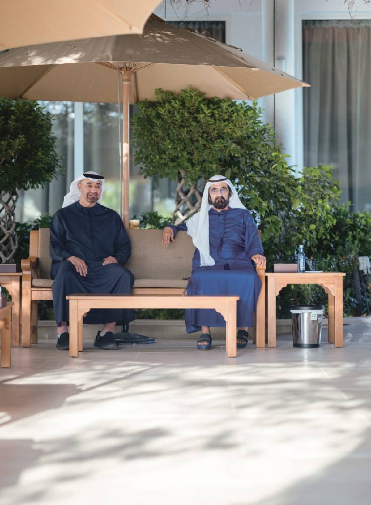 
محمد بن زايد ومحمد بن راشد خلال اللقاء


