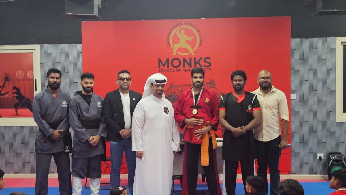 الاتحاد العربي للووشو والكونغ فو بالإمارات يتوج أبطال الكونغ فو بمدرسة الرهبان