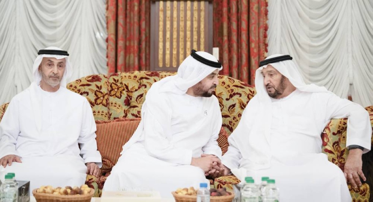 حمدان بن زايد يعزي في وفاة حرم محمد بن بطي آل حامد