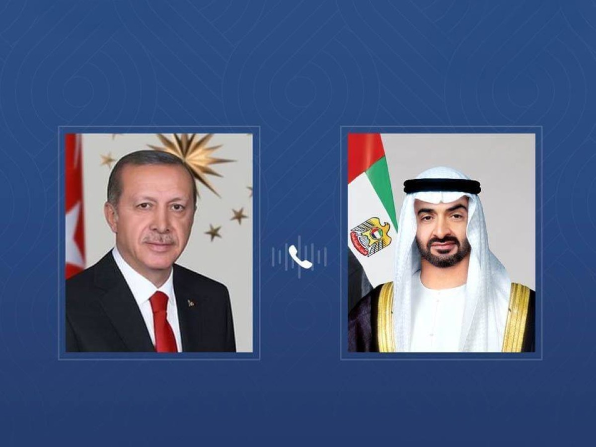 رئيس الدولة والرئيس التركي يبحثان هاتفياً علاقات البلدين والتطورات الإقليمية