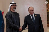 ولي عهد أبوظبي يلتقي الرئيس الروسي على هامش قمة "بريكس" في نيودلهي