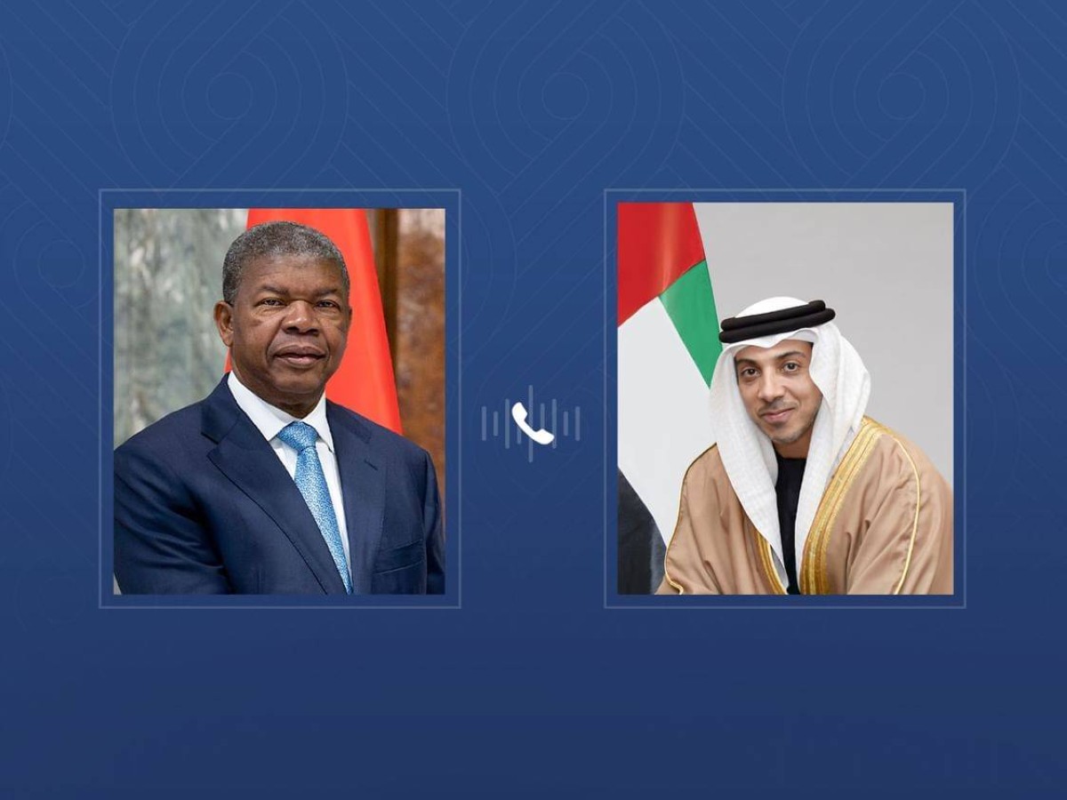 منصور بن زايد ورئيس أنغولا يبحثان هاتفياً علاقات التعاون