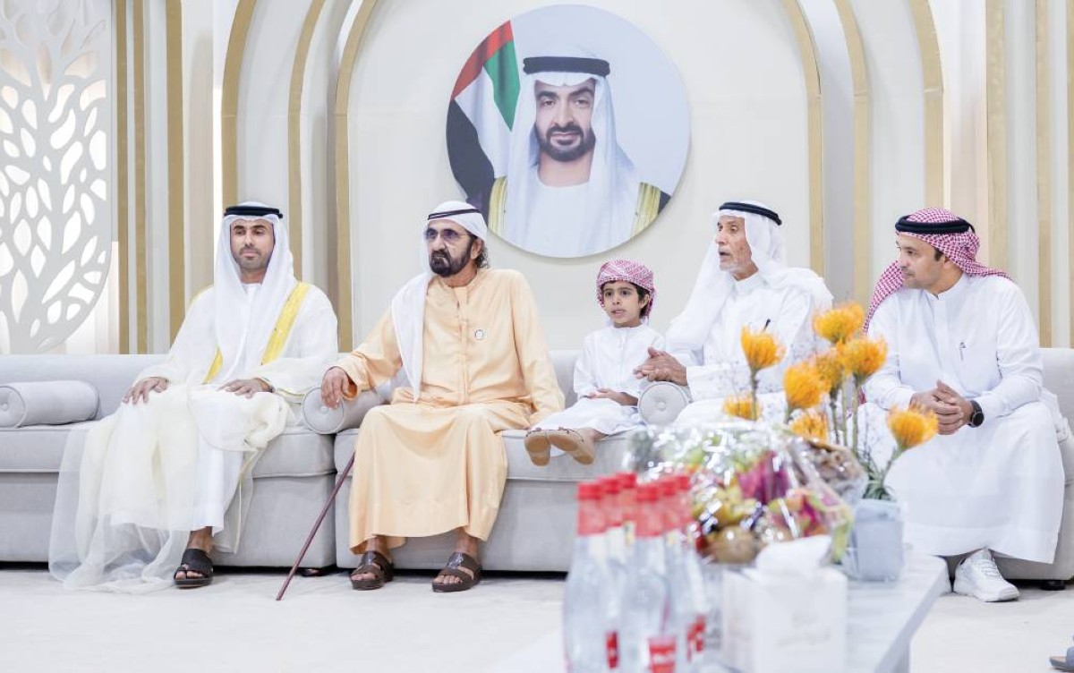  محمد بن راشد خلال حضوره أفراح الحميري والمنصوري
