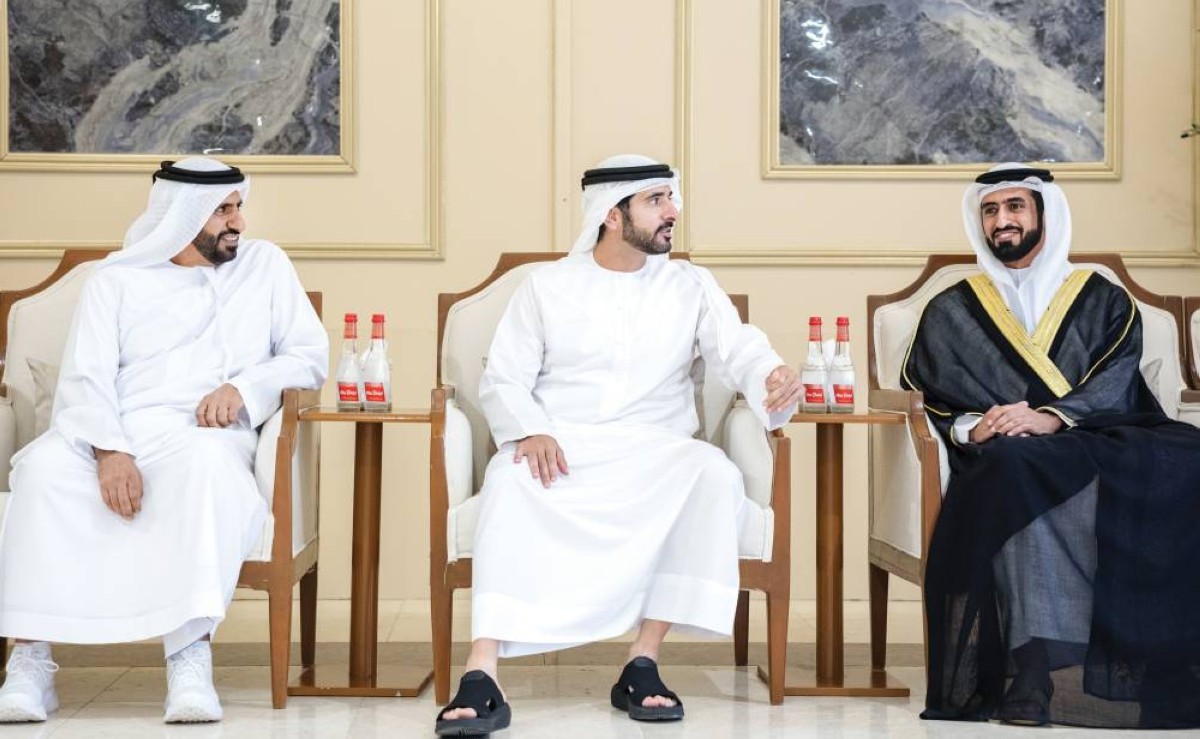 حمدان بن محمد خلال حضوره أفراح الفلاسي