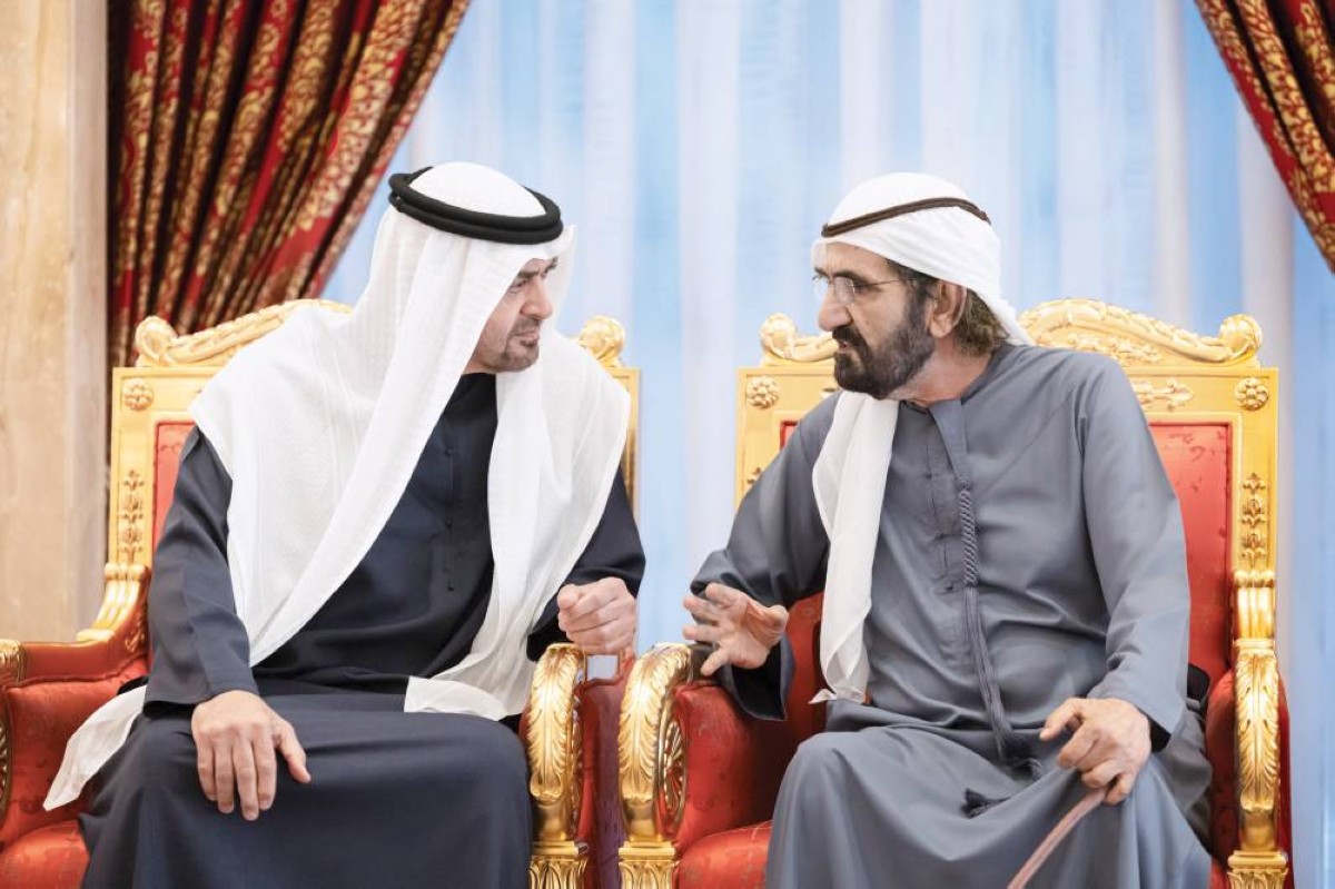 محمد بن زايد معزياً محمد بن راشد