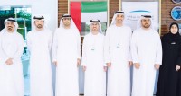 سالم المري ومحمد الشحي والمسؤولون عقب توقيع المذكرة