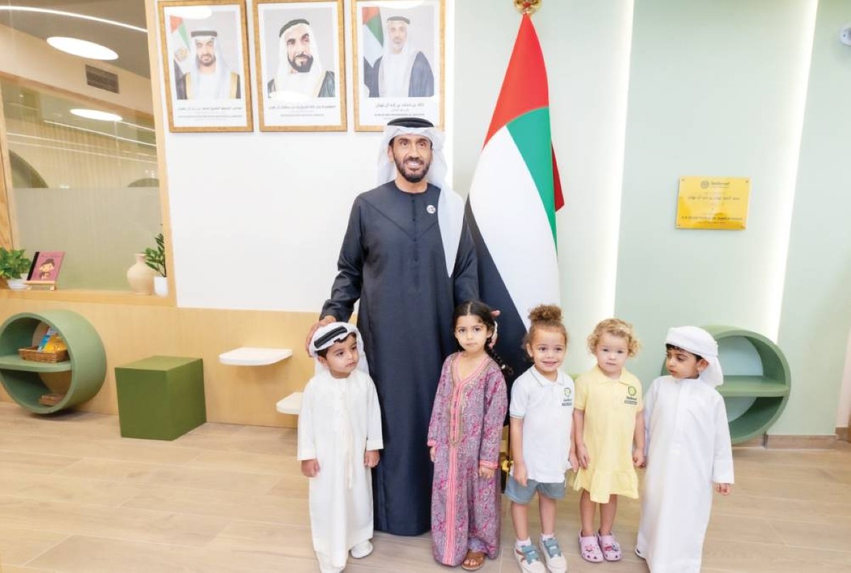 نهيان بن زايد خلال افتتاح الحضانة