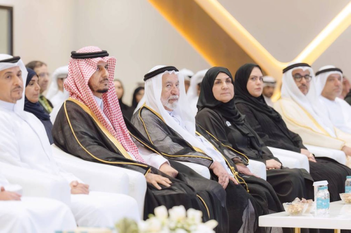سلطان القاسمي خلال حضوره ختام الملتقى الدولي الخامس لمعلمي العربية