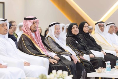 سلطان القاسمي خلال حضوره ختام الملتقى الدولي الخامس لمعلمي العربية