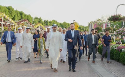 ذياب بن طحنون يفتتح الموسم الخامس عشر من «دبي ميراكل جاردن»