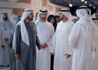 محمد بن راشد  يرافقه حمدان بن محمد  يشهد "ملتقى محمد بن راشد للقادة"